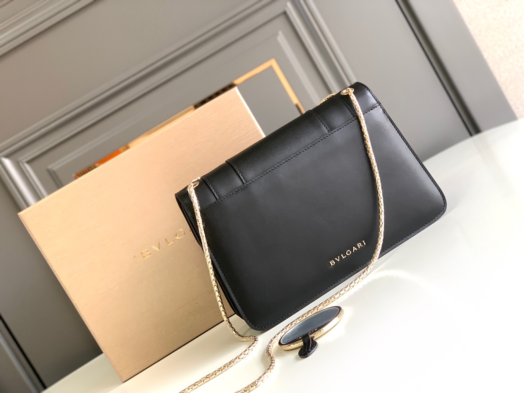 Bvlgari Serpenti Forever Medium Crossbody Bag Black